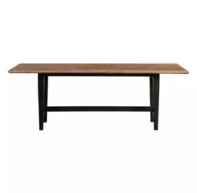 Austin Natural Mango and Black 84" Rectangular Dining Table