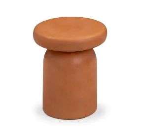 Lydia Orange Outdoor Round Side Table