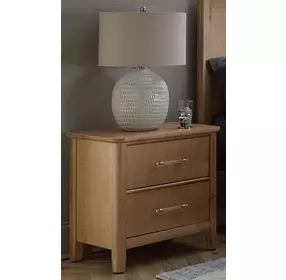 Nordhaven Clear Maple 2 Drawer Nightstand