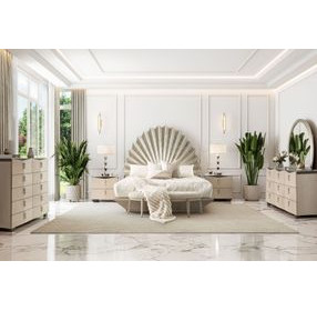 Fantosini Silver Mist Fan Platform Bedroom Set