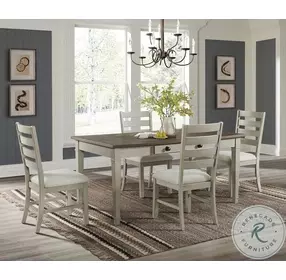 Bloomfield Medium Brown And Washed Stone Dining Room Set