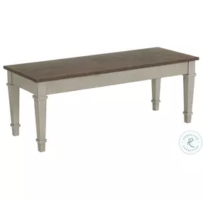 Bloomfield Medium Brown And Washed Stone Dining Bench
