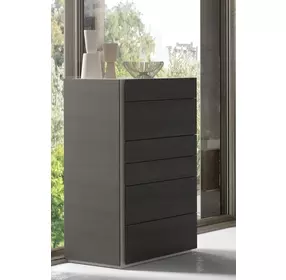 Faro Wenge and Grey Lacquer 6 Drawer Chest