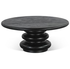 Bakio Black Round Cocktail Table