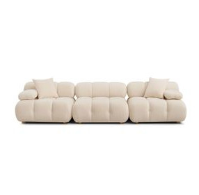 Calliope Off White Performance Velvet 118" Modular Sofa