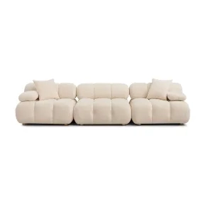 Calliope Off White Performance Velvet 118" Modular Sofa