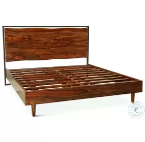 Elliston Natural Live Edge King Panel Bed