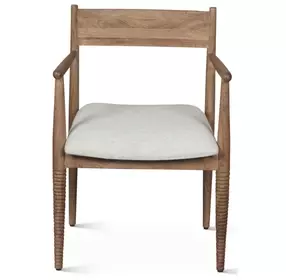 Provence Natural Brown and Beige Upholstered Dining Chair