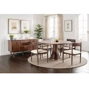 Provence Dark Sienna 54" Round Dining Room Set