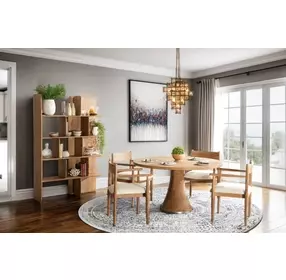 Provence Natural Brown 54" Round Dining Room Set