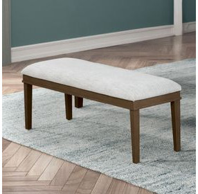 Essence Beige And Brown Upholstered Dining Bench