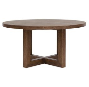 Harbor Drift Worn Saddle 60" Round Dining Table