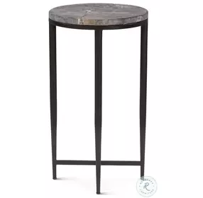 Mumbai Grey Septarian 17" Side Table