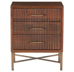 Manhattan Light Walnut 3 Drawer Nightstand
