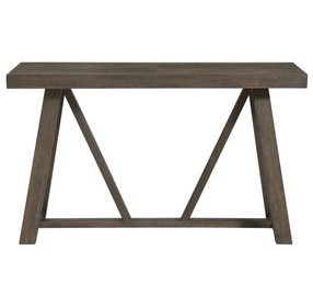 Hearst Reclaimed Chevron Rectangular Sofa Table with USB Charging