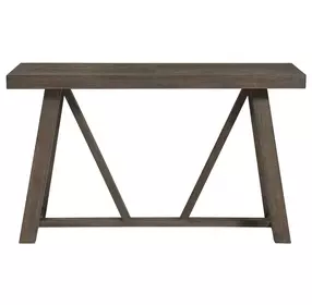 Hearst Reclaimed Chevron Rectangular Sofa Table with USB Charging