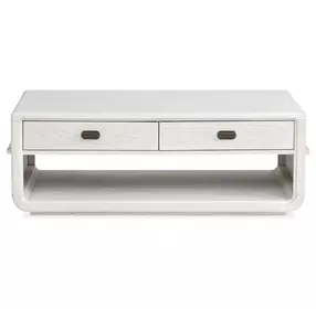 Sunset Cove Moonlight Pearl and Brown Rectangular Cocktail Table