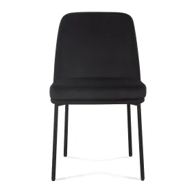 Sydney Black Performance Fabric Upholstered Dining Chair Set of 2