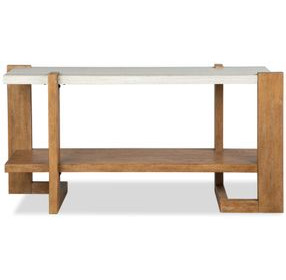 Goldmere Honey Wheat Rectangular Granite Top Sofa Table