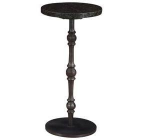 Rochester Green and Natural Round Marble Top Side Table
