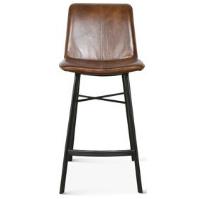 Brisbane Chestnut Leather Murphy Counter Height Stool