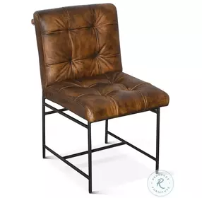 Brisbane Antique Whiskey Leather Stockton Dining Chair Set Of 2