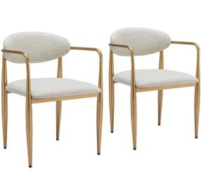 Zens Quill Gray Dining Chair Set Of 2