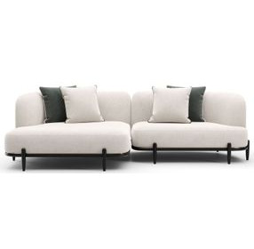 Madera Oatmeal 2 Piece Modular LAF Chaise Sectional with Pillows
