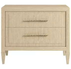 Eave Sundrenched Oak 2 Drawer Nightstand with USB Charging
