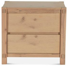 Alpine Distressed Oak 2 Drawer Nightstand