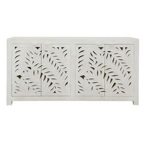Isla Distressed White 4 Door Sideboard