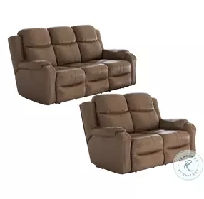 Marvel Taupe Manual Reclining Living Room Set