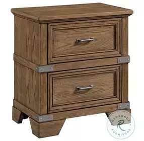 Forge Weathered Chestnut 2 Drawer Nightstand