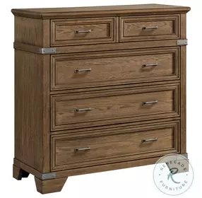 Forge Weathered Chestnut 5 Drawer Media Chest