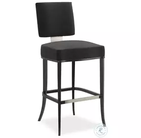 Reserved Seating Black And Seal Skin Bar Stool