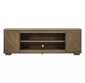 Living Room Console Brown 84" TV Stand with Fireplace Console
