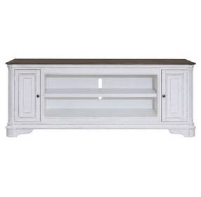 FIRE-244-TV82FTS Antique White and Weathered Bark 82" TV Stand