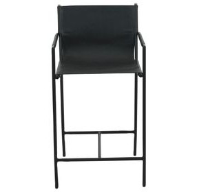 Sutton Black Leather Upholstered Counter Height Chair