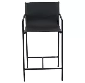 Sutton Black Leather Upholstered Counter Height Chair