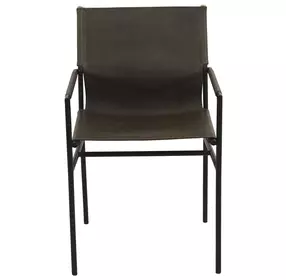 Sutton Olive Green Leather Upholstered Arm Chair
