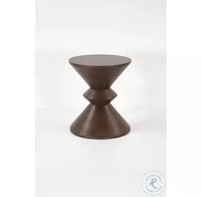 Palm Desert Royal Brown 18" Spool Accent Table