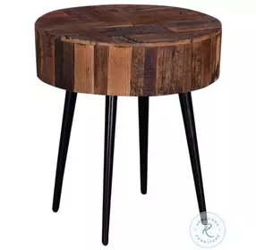 Palm Desert Natural And Black iron Side Table