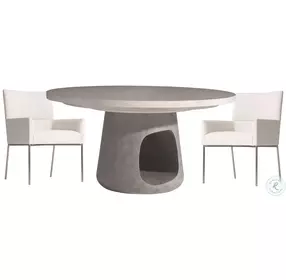Sereno Lutra And Sasso Extendable Round Dining Room Set