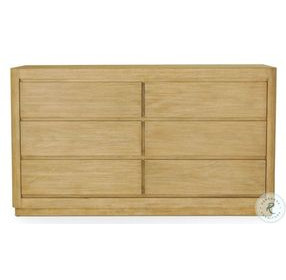 Oakridge Stylish Weathered Tan Natural 6 Drawer Dresser