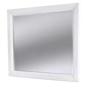 Point Breeze Fresh White and Soft Gray Glaze Rectangular Dresser Mirror