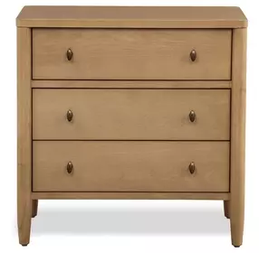 Chatham Warm Maple 3 Drawer Nightstand with USB Charging