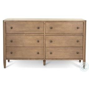 Maplewood Warm Maple 6 Drawer Dresser