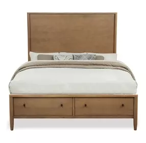 Chatham Warm Maple Queen Storage Tall Platform Bed