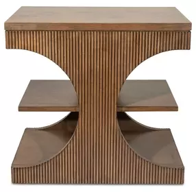 Manhattan Valley Vintage Chestnut Rectangular Chairside Table