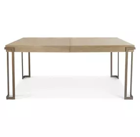 Rio Vista Muted Earth Tones and Clay 86" Extendable Rectangular Dining Table with Self Storing Leaf